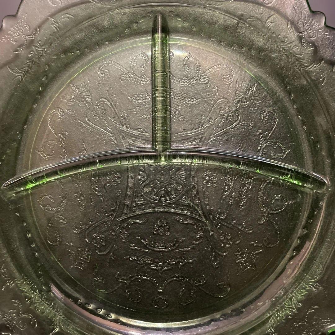 ビンテージ　フェデラル(検)　3コンパートメント　デプレッショングラス 1