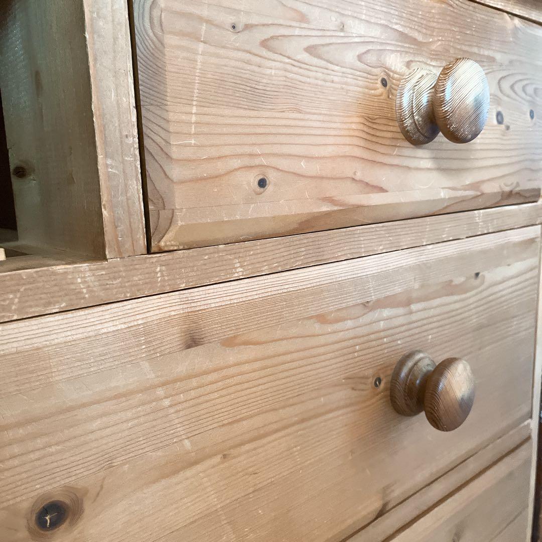 パイン材　引き出し　タンス　古道具　収納　チェスト