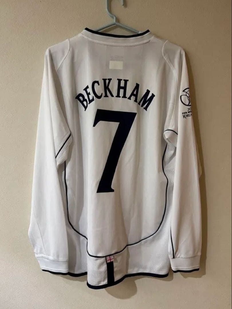 【02日韓W杯モデル】イングランド代表長袖ユニフォーム ベッカム アンブロ