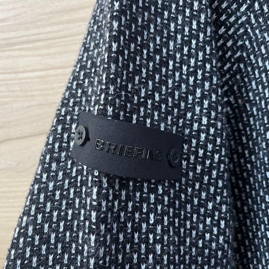 美品★37,400円 BRIEFING あったかウールセーター完売品 黒×白XL