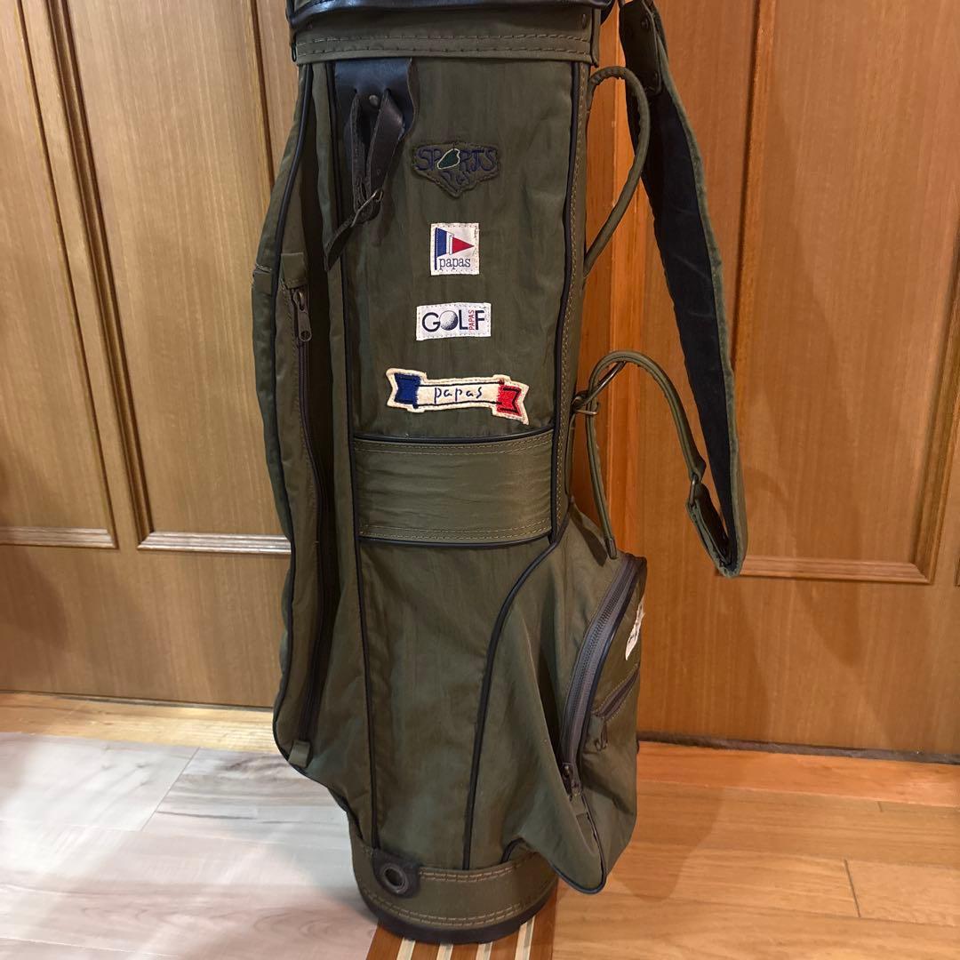PAPAS ゴルフバッグ オリーブグリーン