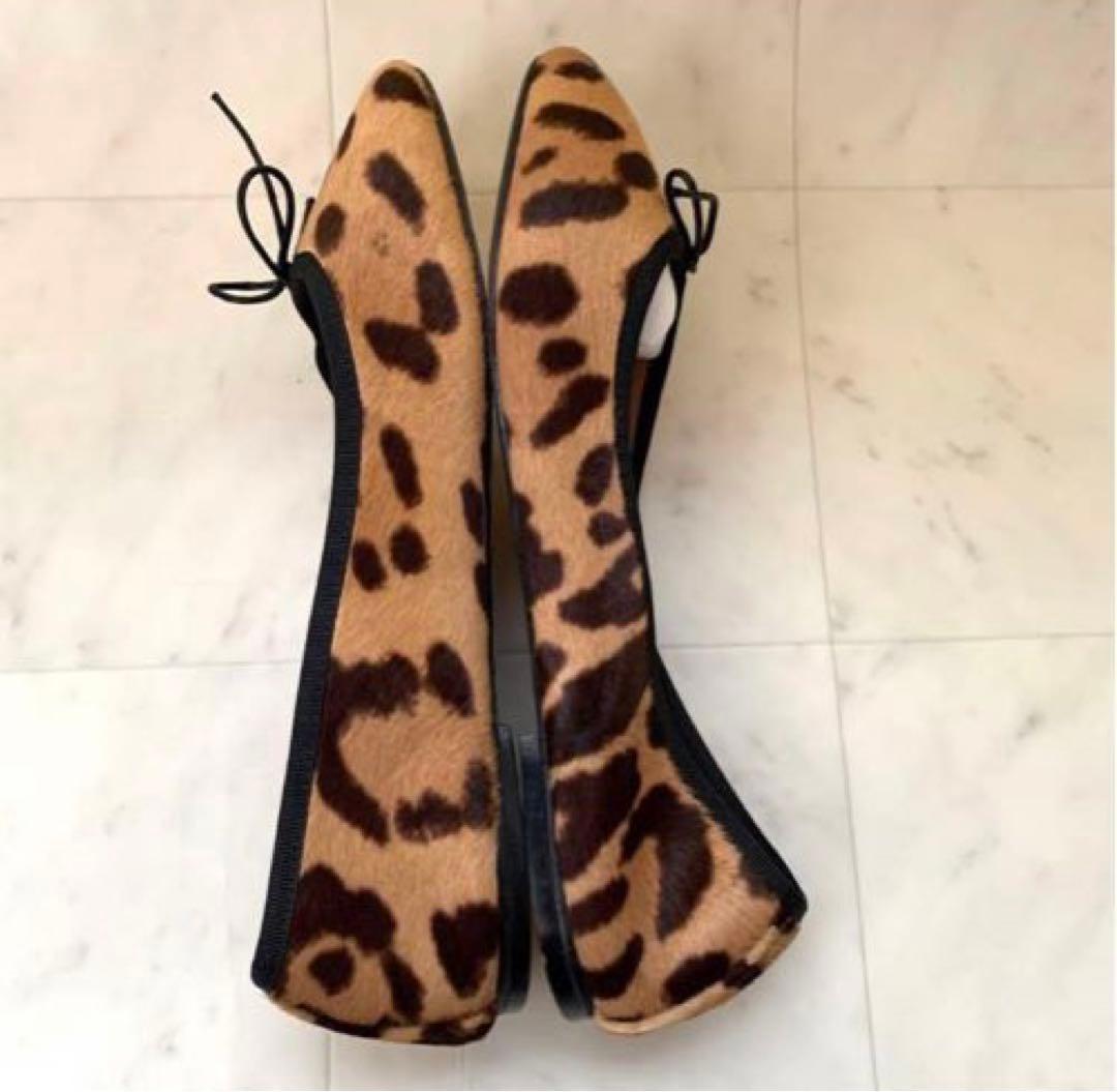 新品　SPELTA バレエシューズ スペルタ ハラコ　ヒョウ柄　39