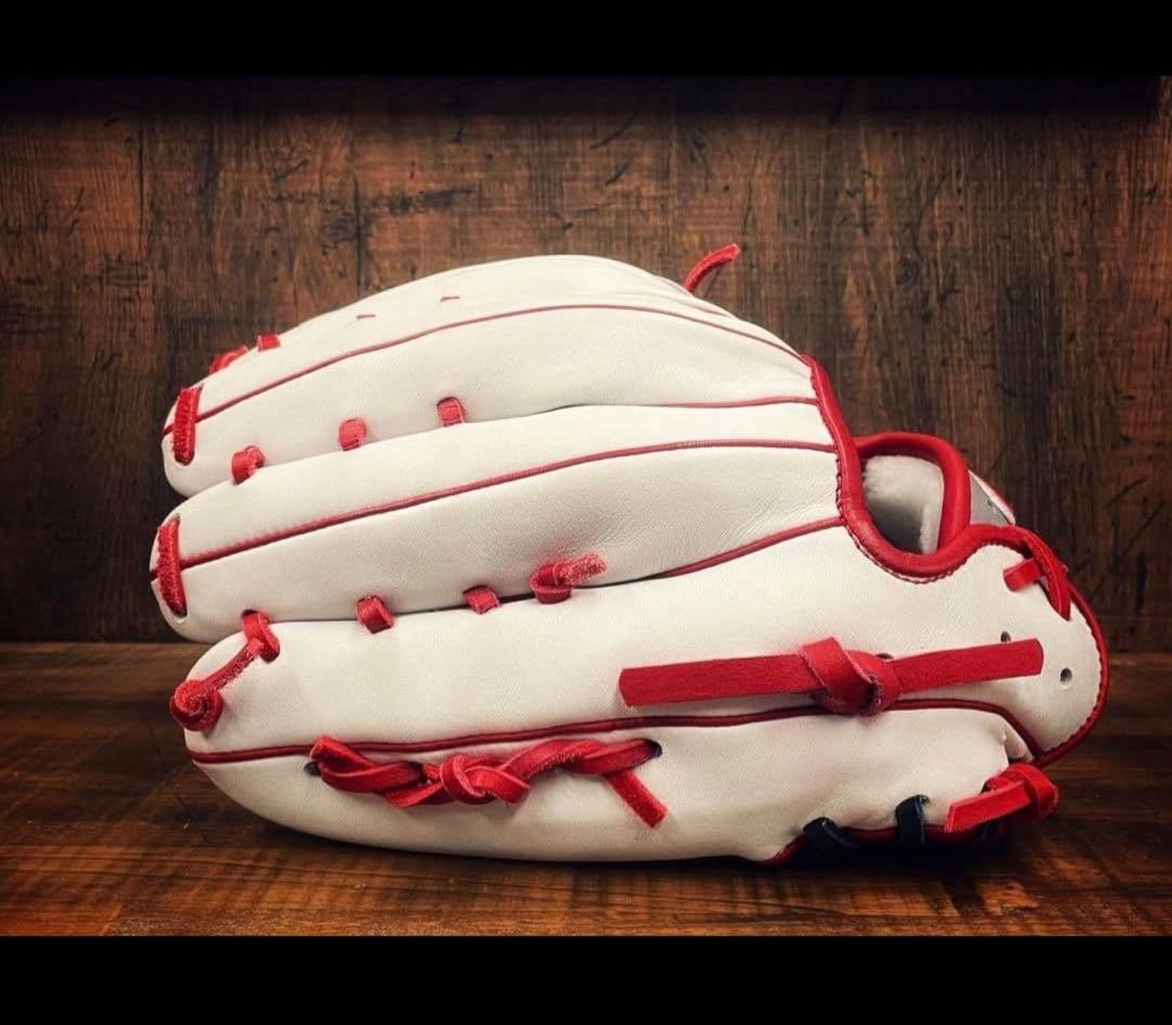 Sygger 特注 軟式グローブ ホワイト/レッド