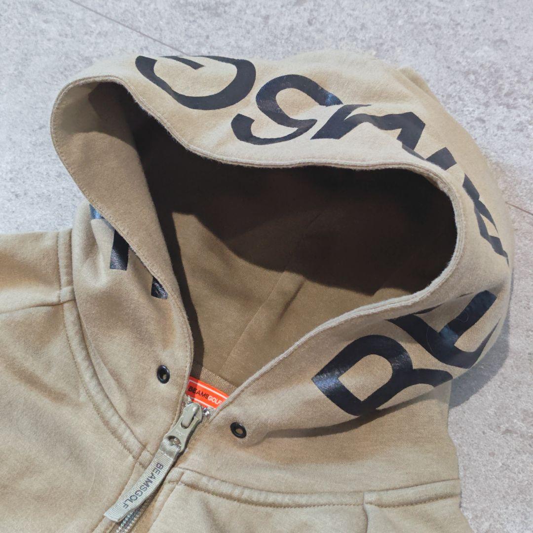 【ビームスゴルフ】オレンジレーベル フードロゴパーカー ストレッチ ダブルジップ