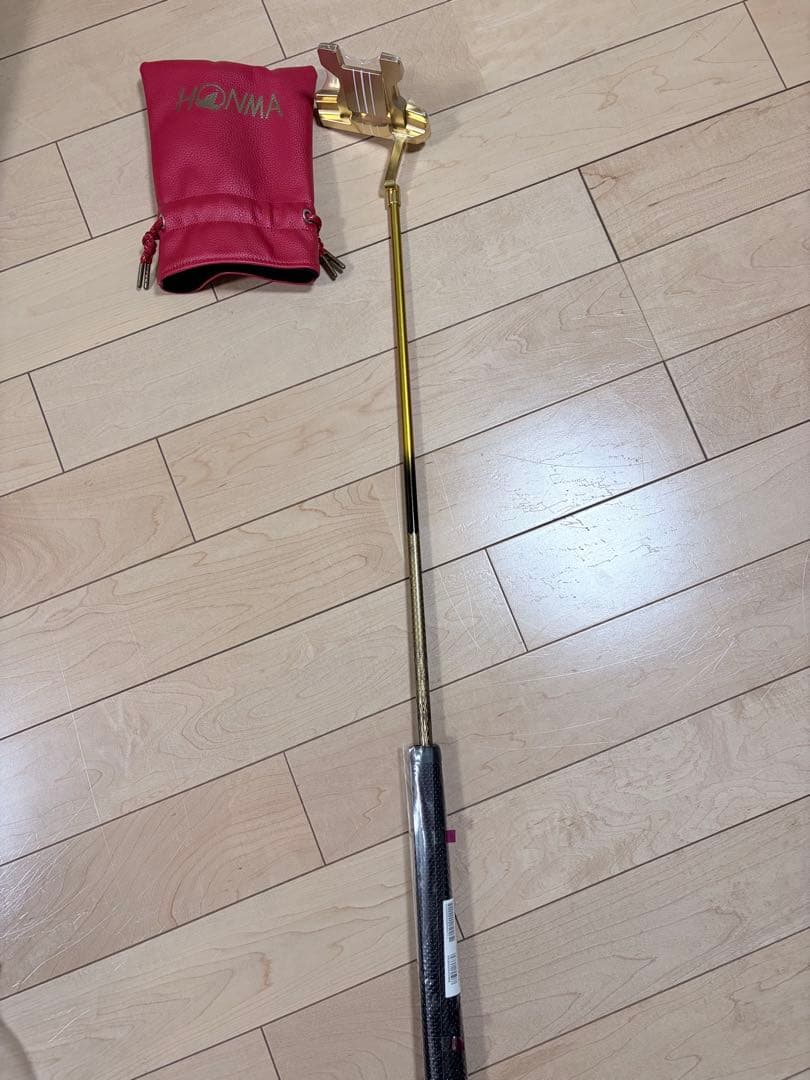 新品 未使用 HONMA ゴールド パター ヘッドカバー付き