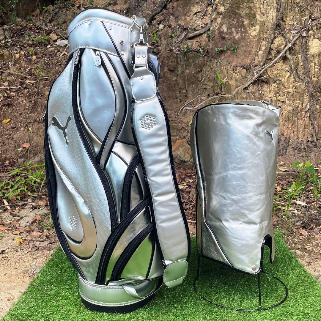 PUMA プーマ 9.0型 スタッフ キャディバッグ 5分割 (SILVER)