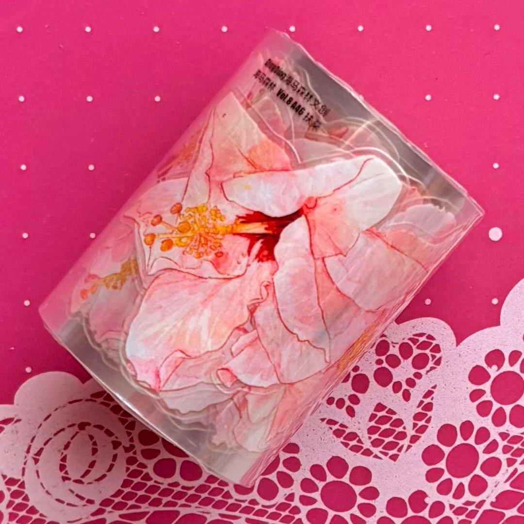 PET 扶桑 ダイカット加工 5cm×5m 海外マスキングテープ　花