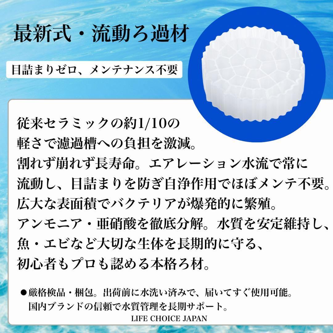 流動濾過材 MBBR ろ材 水質浄化 業務用50L 市場最安値 新品