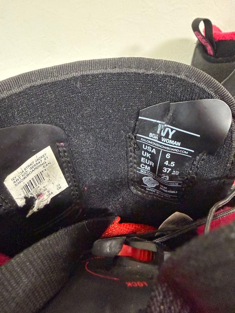 スノーボードブーツ SALOMON IVY BOA ブラック/ピンク