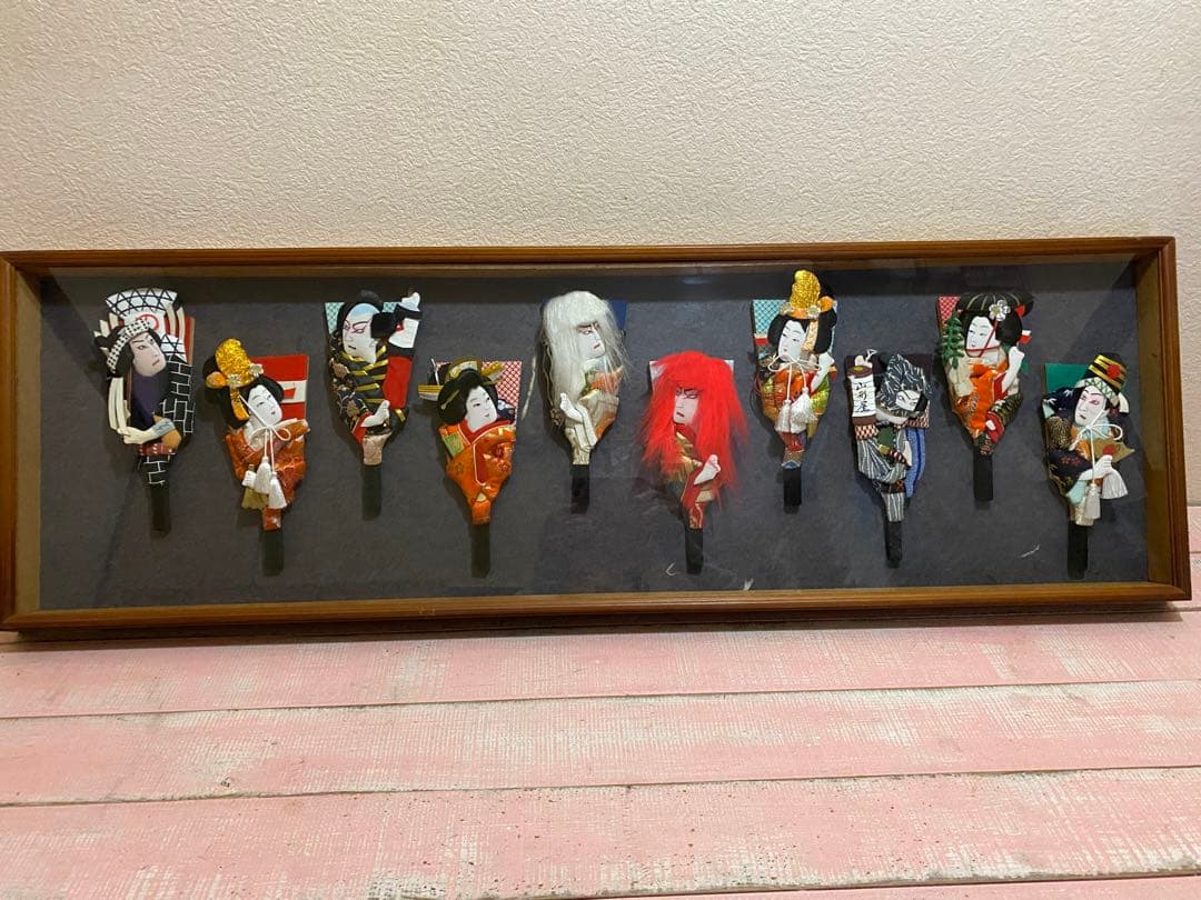 押絵羽子板10体セット　日本の伝統的な人形羽子板　ヴィンテージ