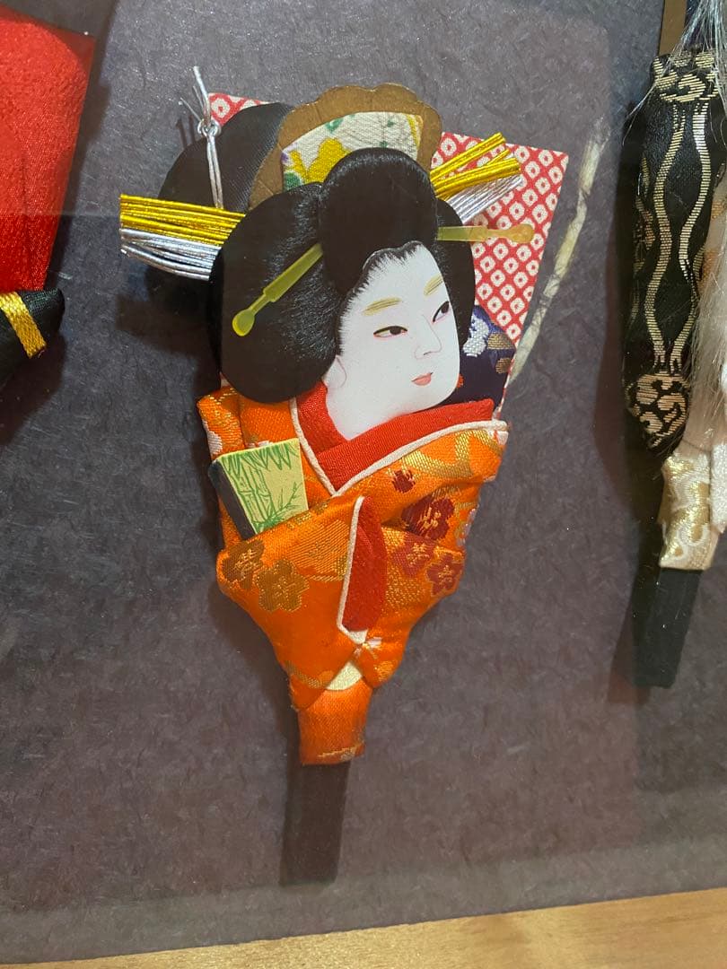 押絵羽子板10体セット　日本の伝統的な人形羽子板　ヴィンテージ