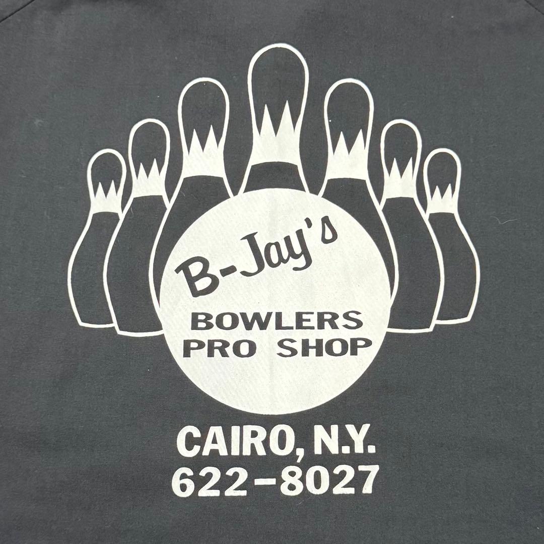 Hilton 70sボウリングシャツ ブラック ヴィンテージシャツ　黒　Lサイズ