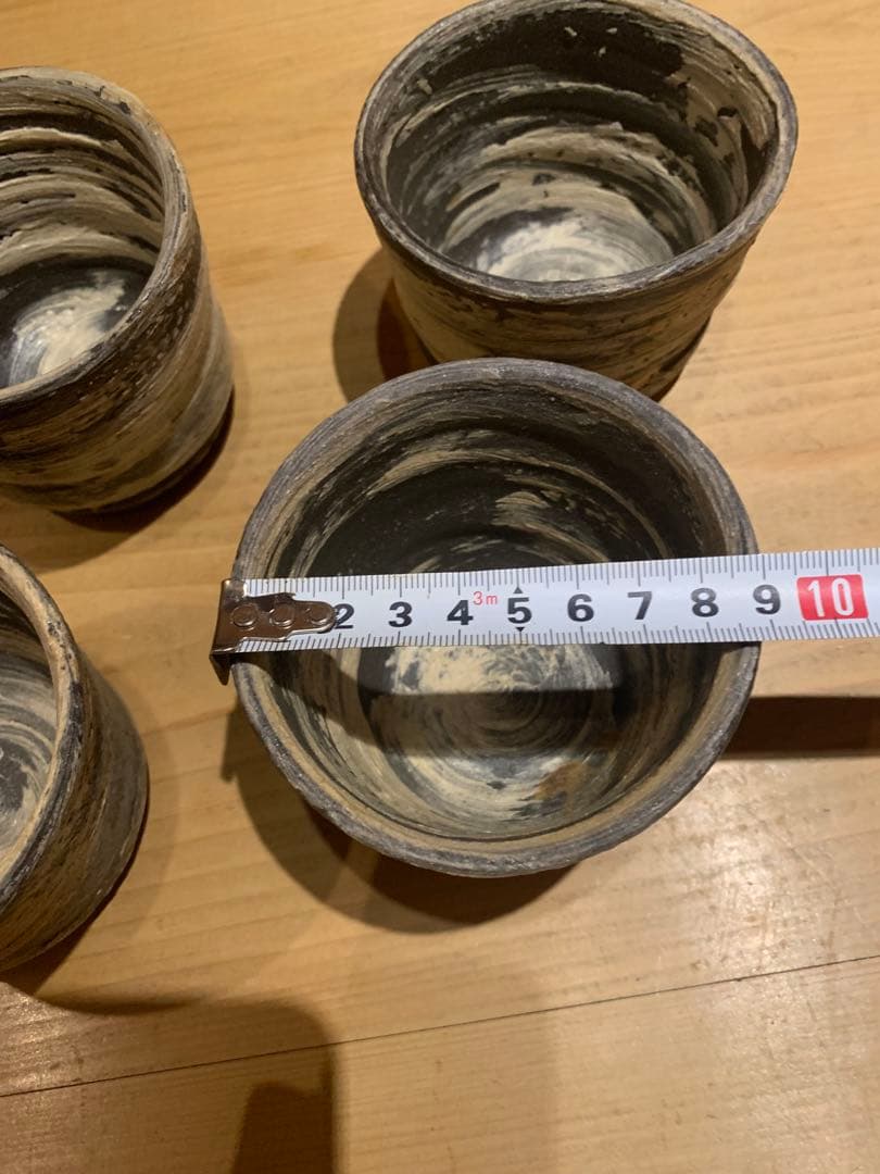 人気作家　小島陽介作　刷毛目筒向こう　5客セット