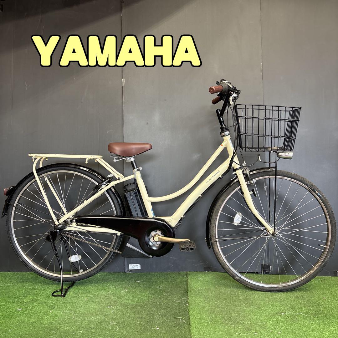 電動自転車 YAMAHA PAS ami アイボリー 67★