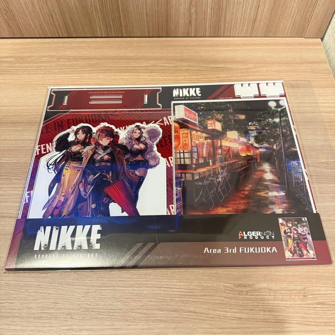 NIKKE　エリア防衛戦　福岡　ジオラマ　クリアファイル　B2タペストリー　３点