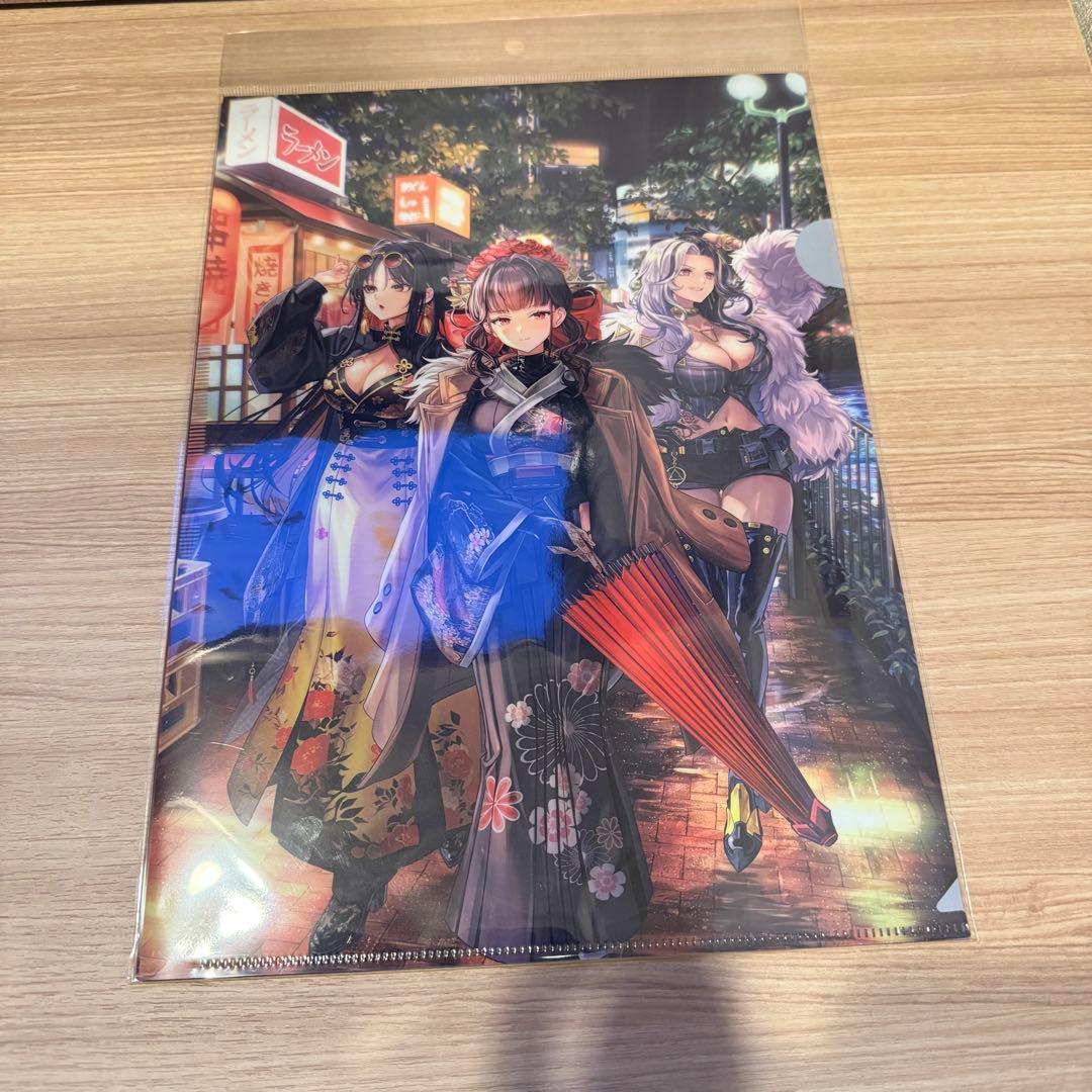 NIKKE　エリア防衛戦　福岡　ジオラマ　クリアファイル　B2タペストリー　３点