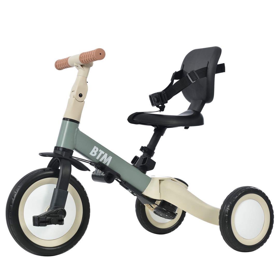 三輪車 子供用4in1 自転車 オリジナル 押し棒 ペダル コントロールバー付き