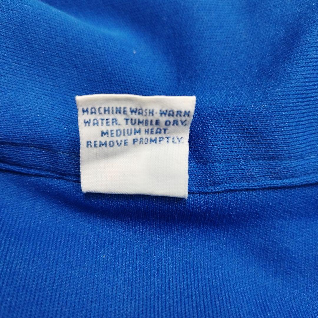 70’s　Hilton　ボウリングシャツ　青と白のツートンカラー