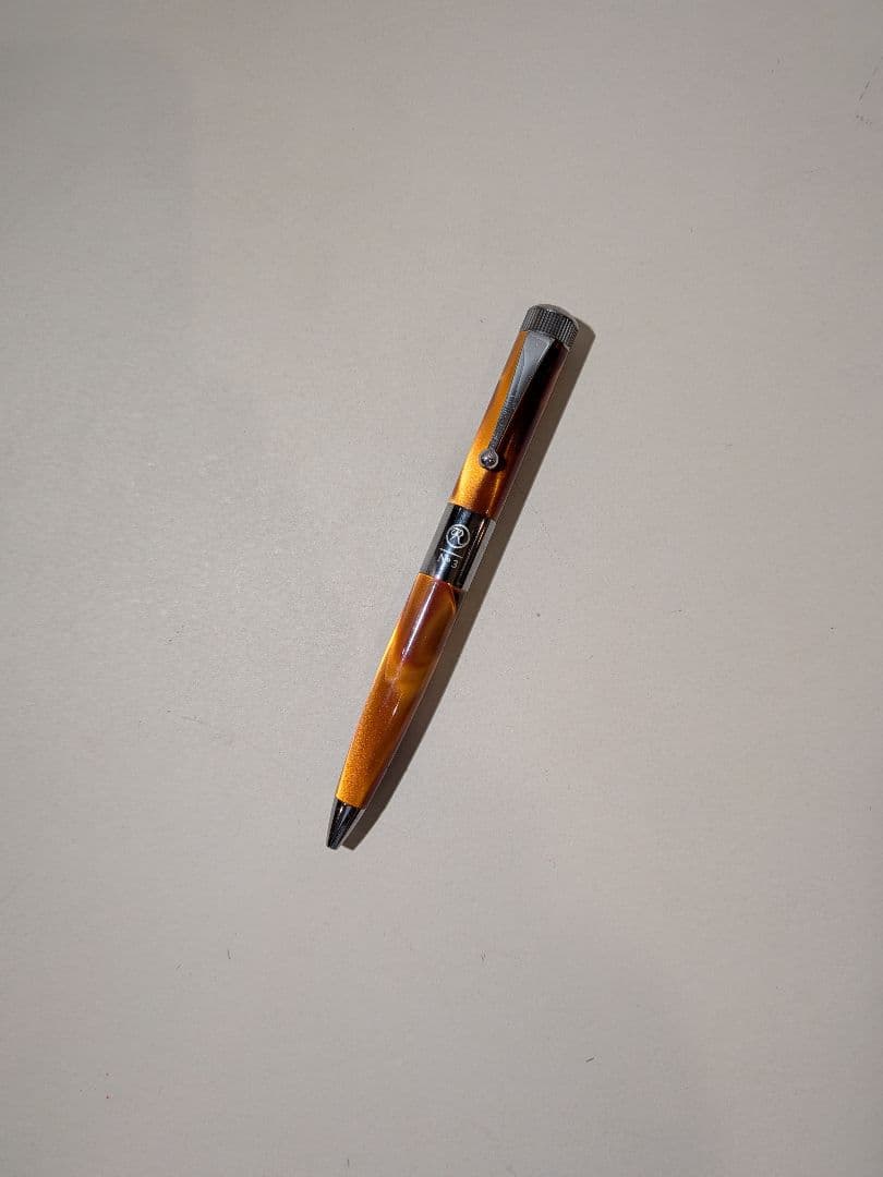 伊東屋 ROMEO ロメオ No.3 ボールペン 太軸 イタリアンアンバー 箱付