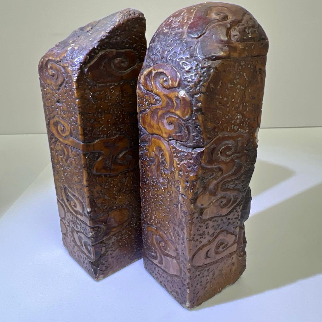 中国古玩　寿山石印材　1346g 高さ約6~13.5㎝　東Y8-0204☆2F