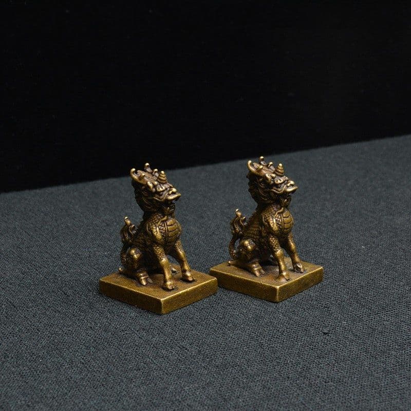 麒麟 銅器 銅製品 鎮宅辟邪 開運風水 招財 置物 工芸品