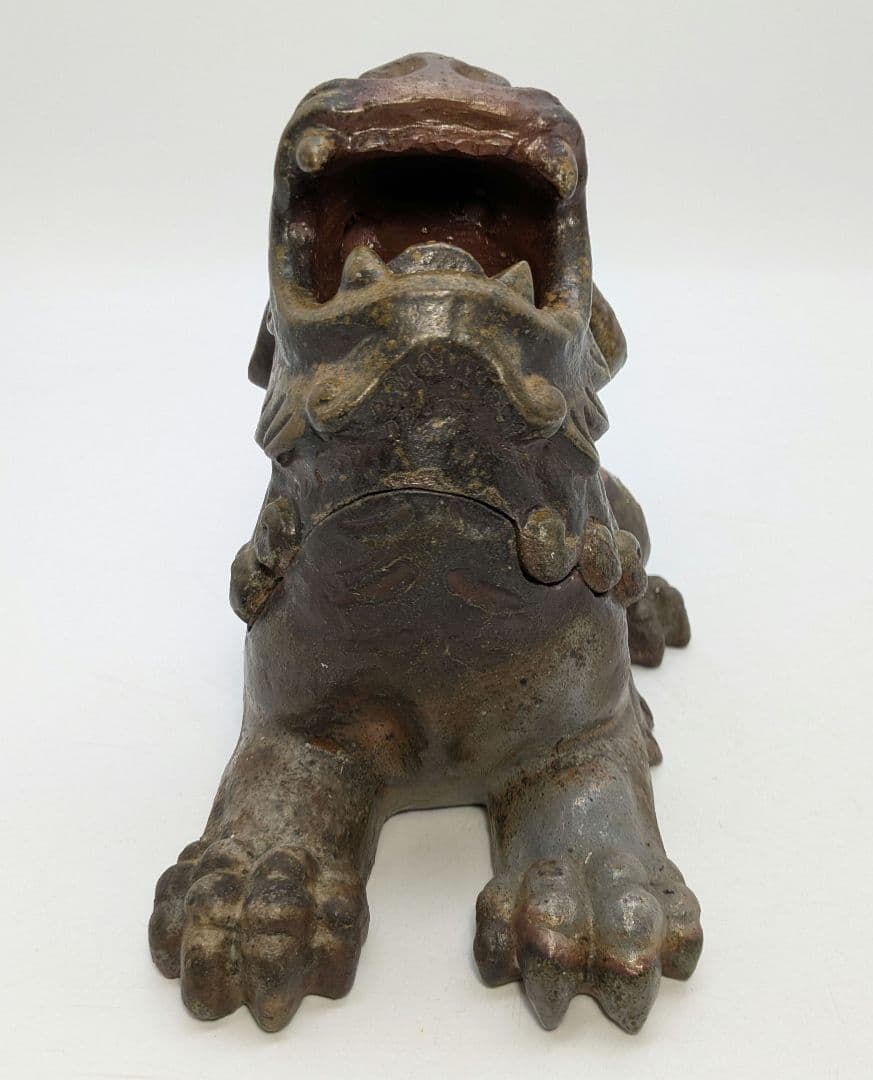 【未使用】岡山県重要無形文化財 浦上善次 備前焼 獅子香炉 共箱共布 置物 香爐