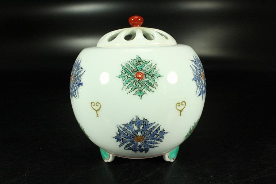 十三代 酒井田 柿右衛門 作 香炉 共箱(K-A999)