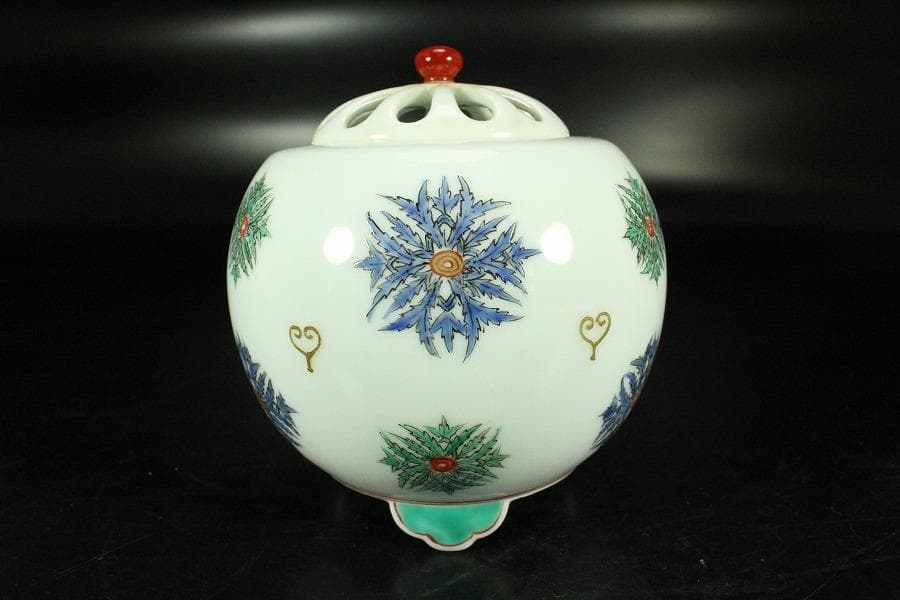 十三代 酒井田 柿右衛門 作 香炉 共箱(K-A999)