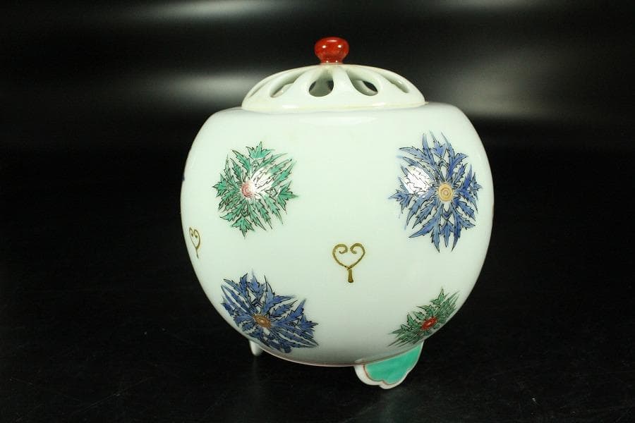 十三代 酒井田 柿右衛門 作 香炉 共箱(K-A999)