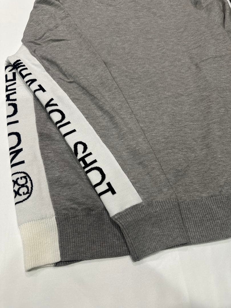 新品未使用新作G/FOREジーフォアメンズセーター裏地付きsizeLグレー