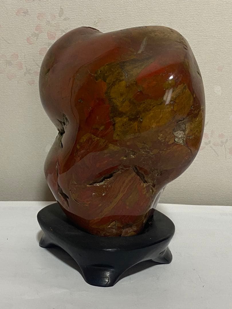 ♦鑑賞石 水石 銘石 赤玉 赤石 ジャスパー 天然石 インテリア 置物 骨董品