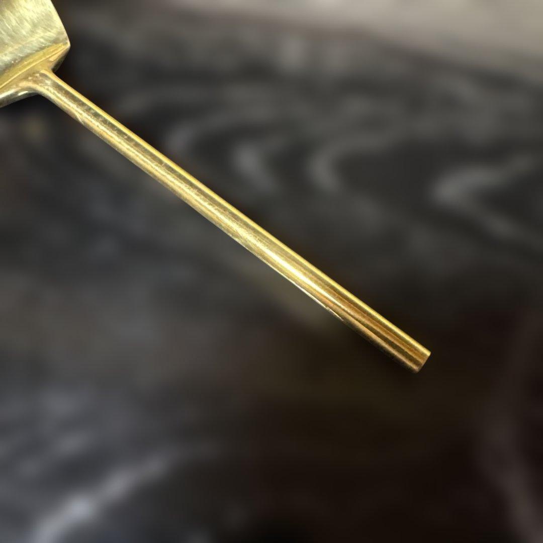 【茶道具】金森浄久造　灰匙三本組（共箱）