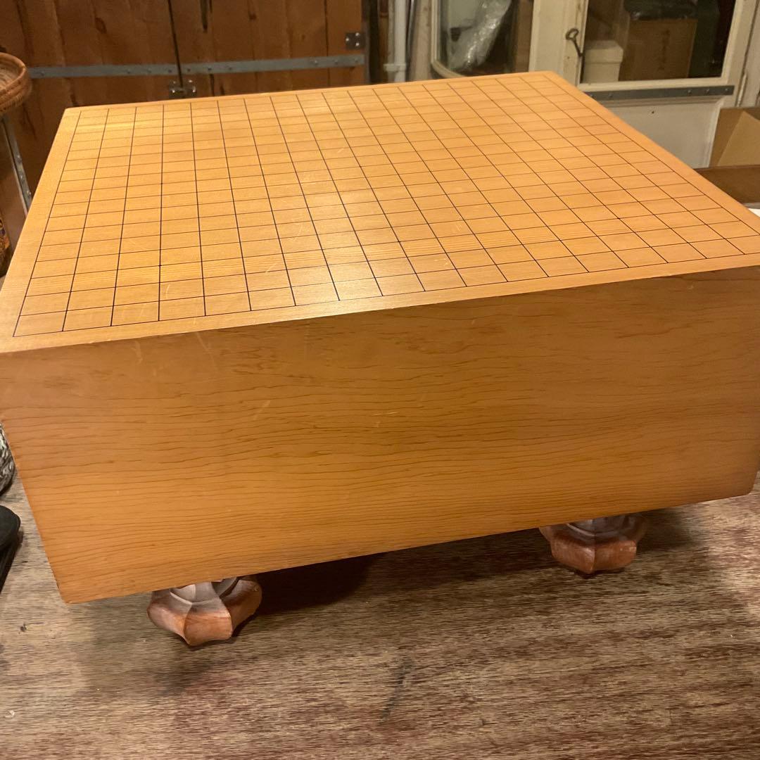 囲碁セット【碁盤、碁石、碁笥】脚付 蛤 那智黒 碁盤 柾目 天地杢