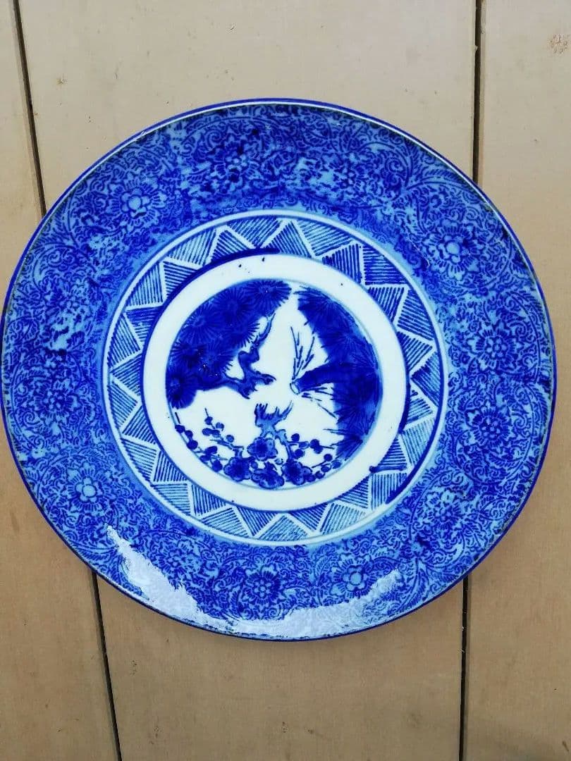 (幕末～明治)古伊万里(藍色皿)