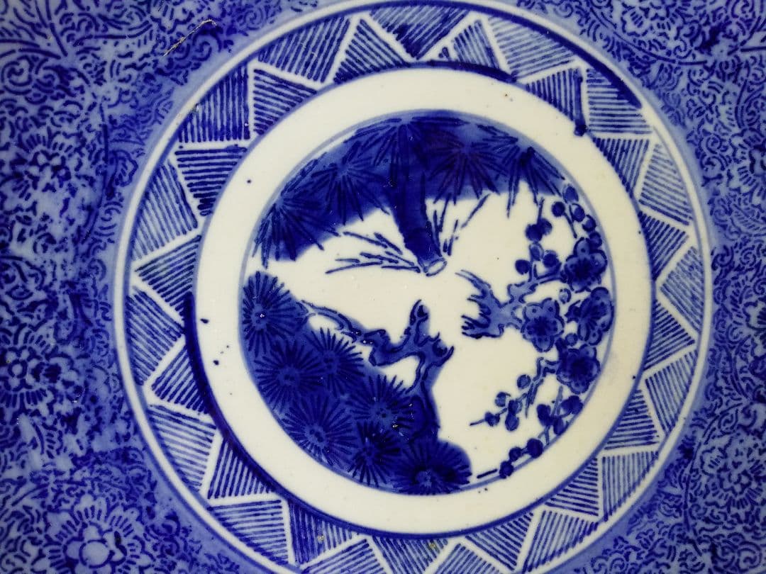 (幕末～明治)古伊万里(藍色皿)