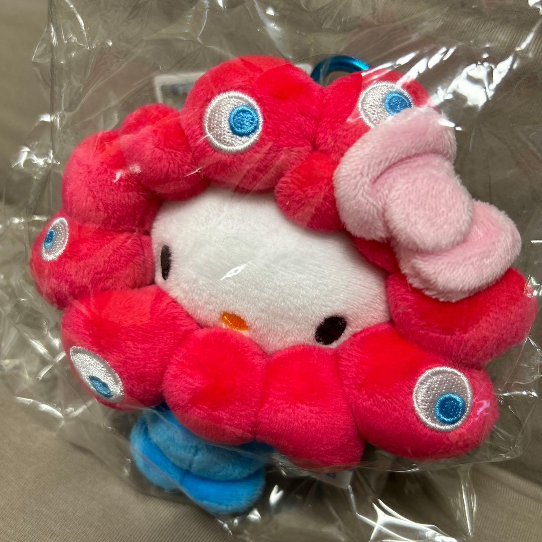 新品【EXPO2025】会場限定ミャクミャクなりきりキティぬいぐるみBCカラビナ