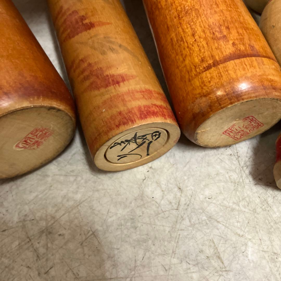 D-3 昭和レトロ 木製 こけし 小芥子 18体セット まとめ売り 大量 人形