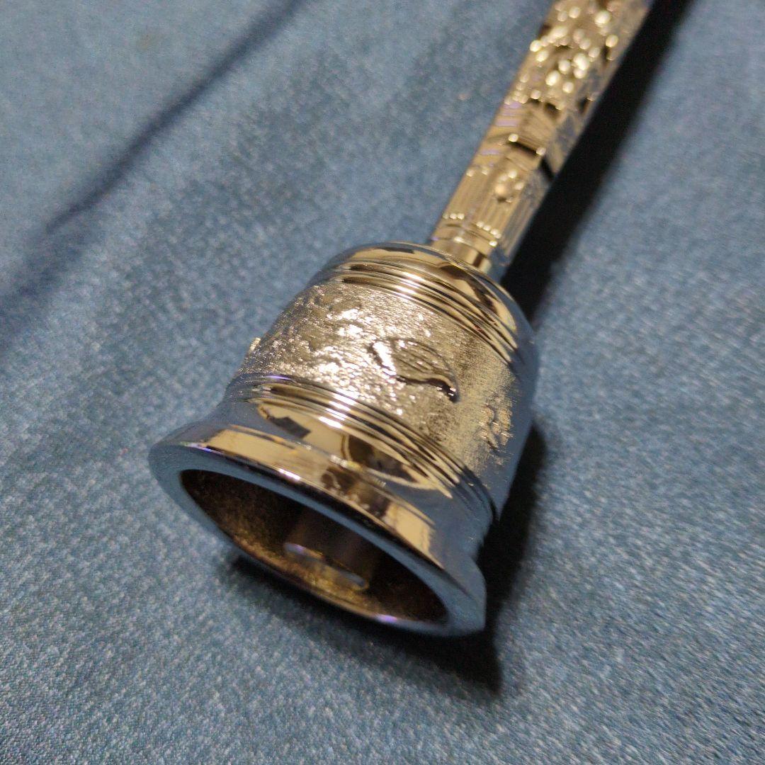 値下げ　京都　特選　金鍍金蓮華宝珠　銀鍍金表装金具の荘厳『持鈴』2本ペアセット