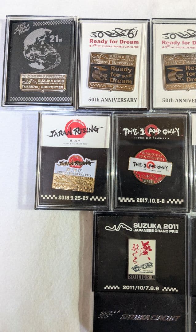 鈴鹿サーキット Ｆ1 ピンバッジ　12種14品
