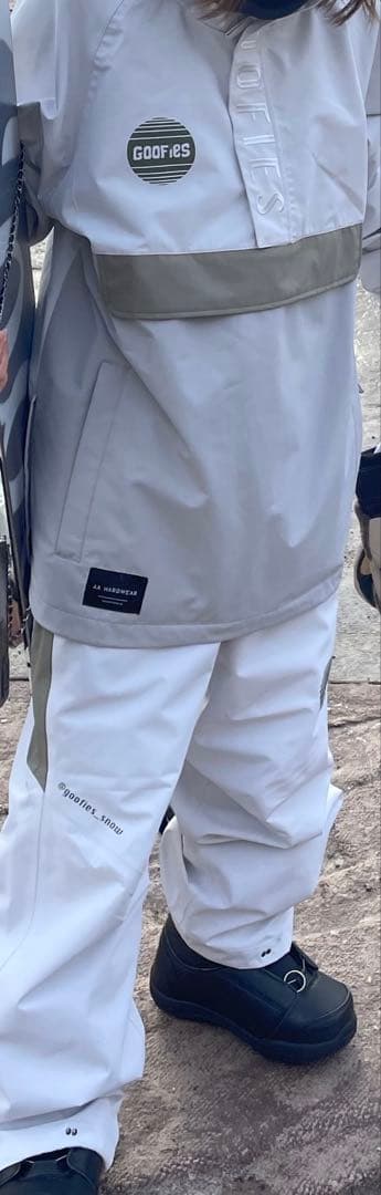 GOOFIES スノーボードウェア ホワイト/グレー