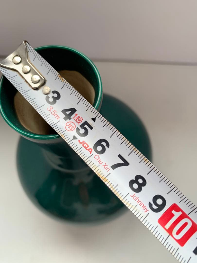 中国美術　大明成化年　翡翠緑釉瓶　送料込み