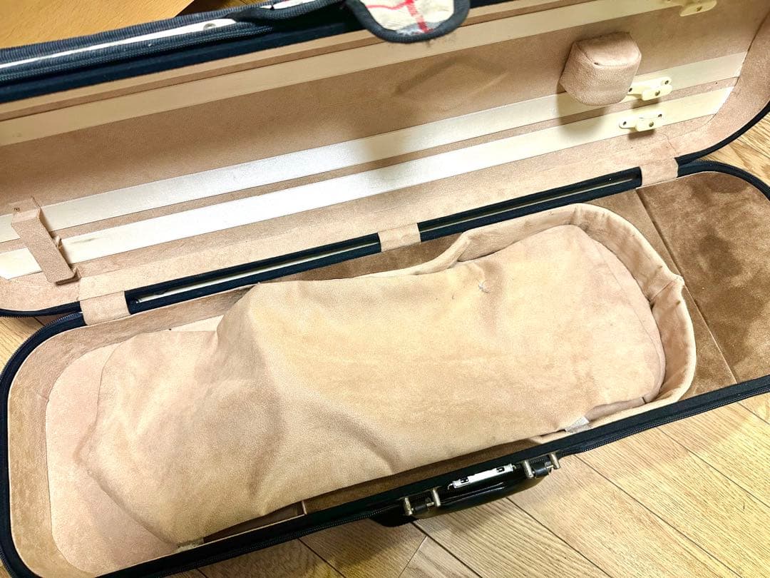 チェック柄 バイオリン ハードケース 4/4