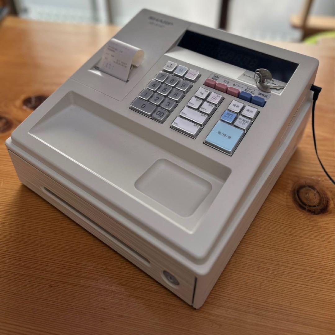 【美品】SHARP XE-A147 レジスター ホワイト　インボイス対応レジ