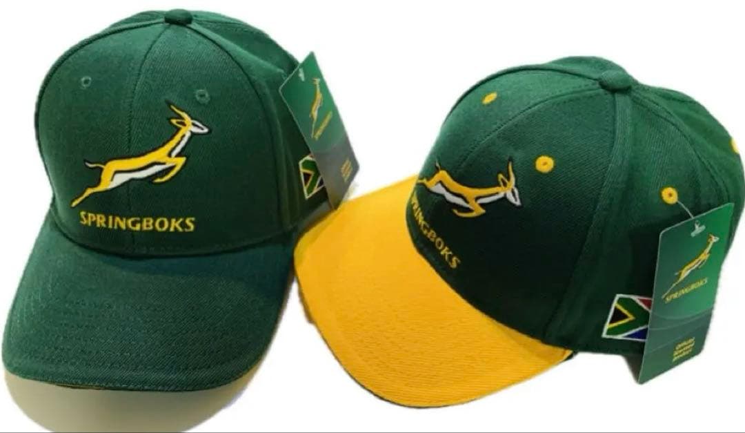 ラグビーSPRINGBOKS 南アフリカ代表　刺繍デザイン「 緑」「黄」　セット