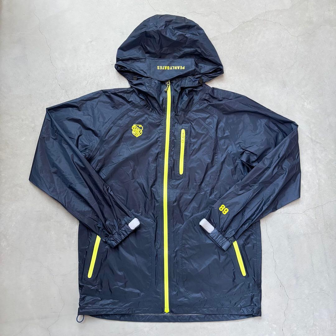 PEARLY GATES フード付きジップナイロンパーカー レインウェア ロゴ