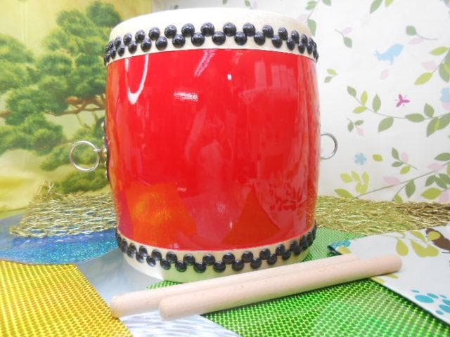 新品未使用(送料無料)26.800円　Rエイサー大太鼓30cm　撥２本付き