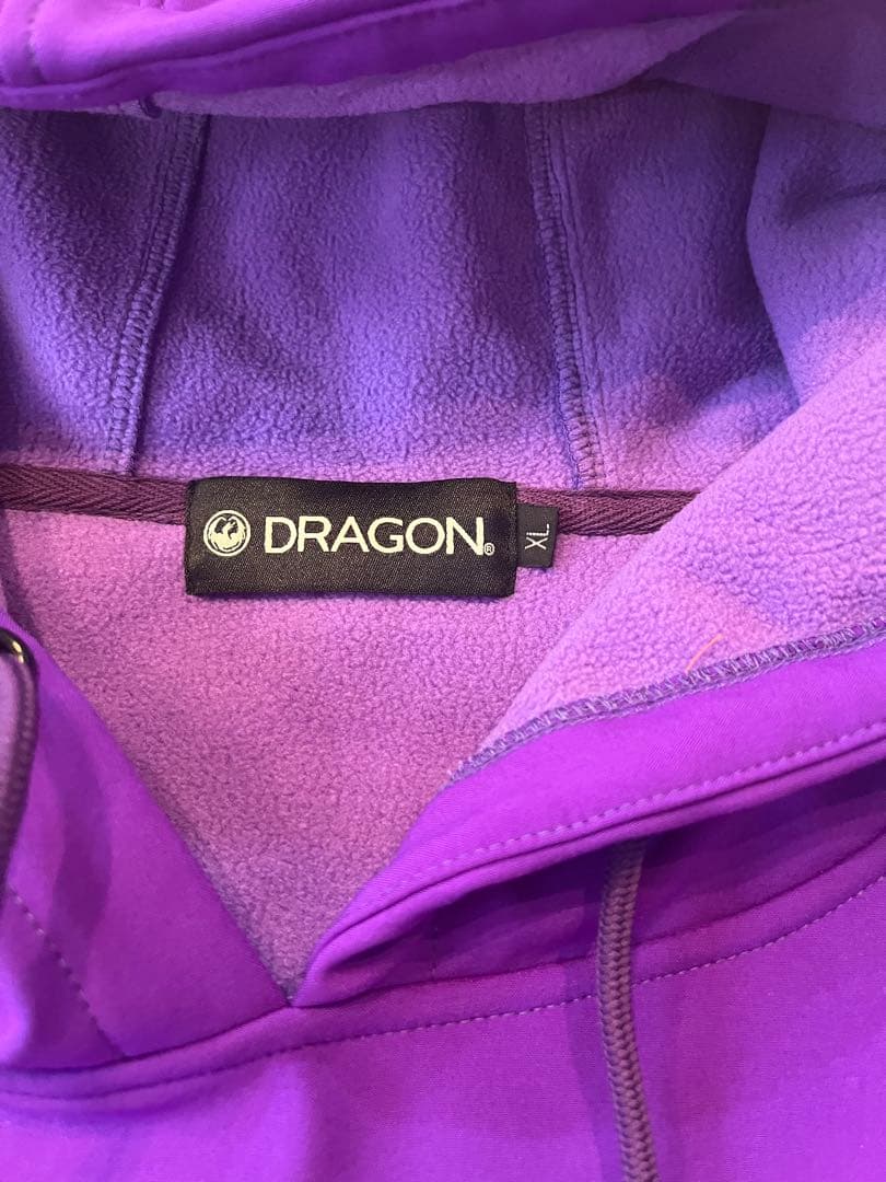 DRAGON 撥水加工パーカー　XL 紫/黒