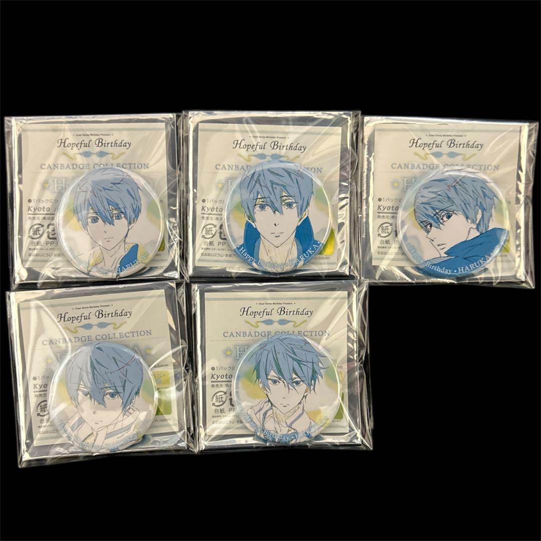 Free! Hopeful Birthday 缶バッジ 七瀬遙 5種 5個セット