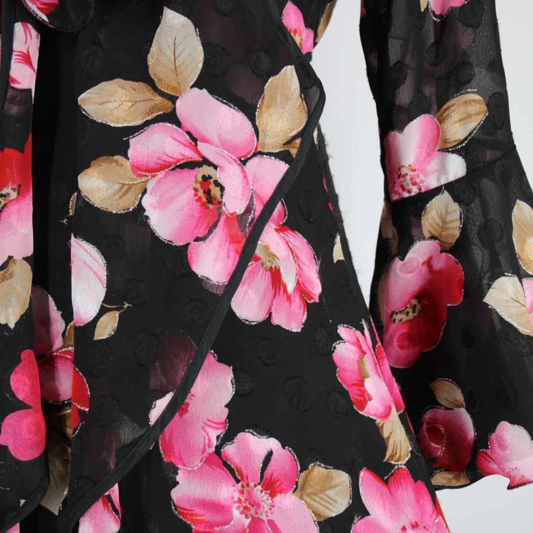 【フラメンコ衣装】ブラック×花柄 primaboutique ワンピース ドレス