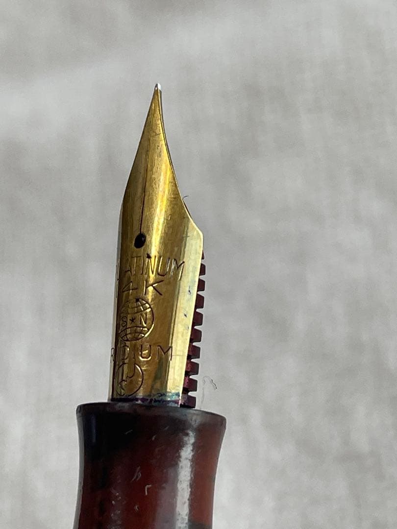 PLATINUM 蒔絵万年筆 梅と鶯　昭和レトロ